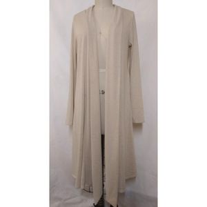 Women Long sleeve Beige Cardigan